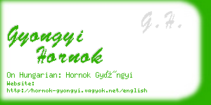 gyongyi hornok business card